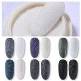 Nail Art Shinning  Silver Nail  Glitter Powder White UV Gel Polish Chrome Pigment  Nails Art Decoration